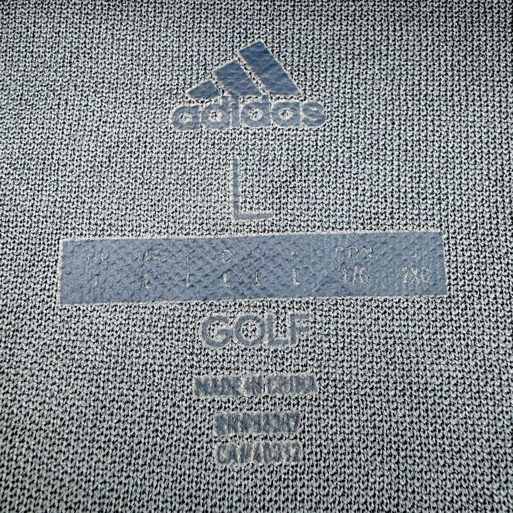 Adidas 1/4 Zip Pullover Mens Large Gray Black Golf Athletic Lightweight - Picture 2 of 8